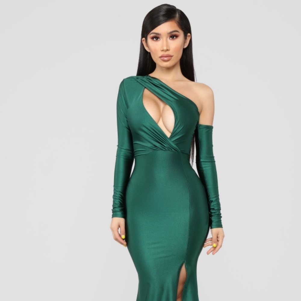 Sexy Fashion Nova Emerald Green Formal Prom Gown